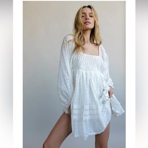 Free people Ari white mini dress, size S